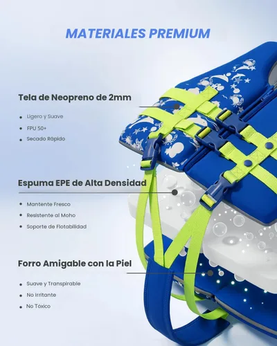 Miniatura 6 de Gogokids Chaleco de natación para niños, flotadores para bebés – Chaleco de flotabilidad para niños y niñas para piscina y playa, para niños de 2 a