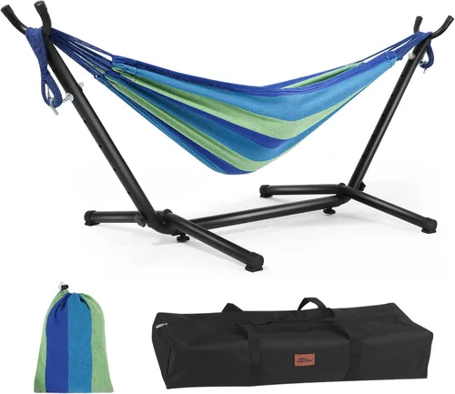 Goutime Hamaca para niños con soporte, base de soporte para hamacas para niños con bolsa de transporte portátil para interiores, exteriores, patio,