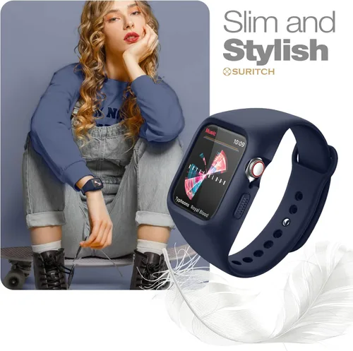 Miniatura 7 de SURITCH Correa deportiva compatible con Apple Watch SE/9/8/7/6/5/4 de 1.575 pulgadas, 1.614 pulgadas, 1.732 pulgadas, 1.772 pulgadas, correa