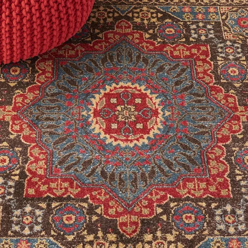 Miniatura 7 de Safavieh Mahal Collection MAH620C tapete oriental tradicional azul marino y rojo, Polipropileno, Azul marino/rojo