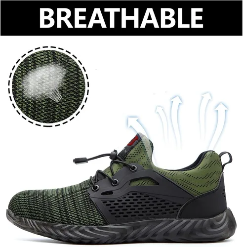 Miniatura 45 de SUADEX Zapatos deportivos con punta de acero para hombres y mujeres, indestructibles, ligeros, cómodos, antideslizantes, puntera compuesta