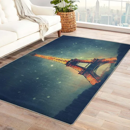 Alfombra de la Torre Eiffel – Alfombra de la torre Eiffel y decoración del hogar – Alfombra París para entrada – Alfombra París para entrada – Torre