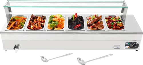Miniatura 16 de Calentador de sopa de alimentos de 110 V, 4 bandejas, mesa de acero inoxidable de grado alimenticio, encimera comercial, cafetería de bufé, estufa