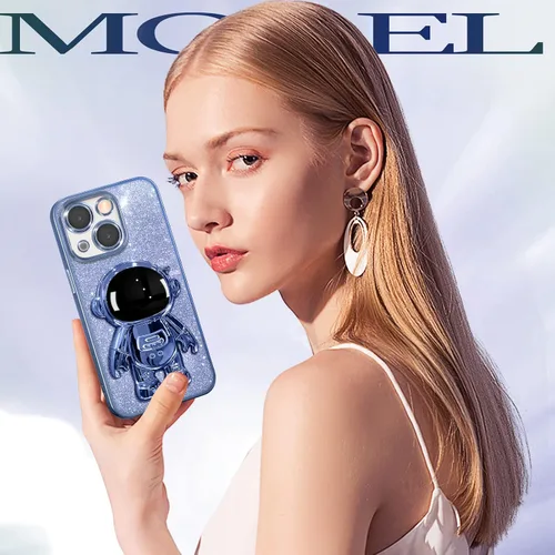 Miniatura 137 de Buleens Funda para iPhone 11 Pro Max Astronauta, Fundas Transparentes para iPhone 11 ProMax con Papel con Purpurina y Soporte de Astronauta, Mujeres