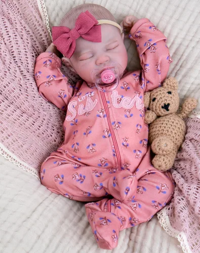 Miniatura 9 de Aori Muñecas Reborn de bebé realistas de 20 pulgadas, muñeca recién nacida de niña durmiendo ultra realista con cuerpo ponderado y muñeca de vinilo