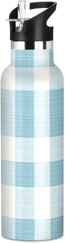 Miniatura 25 de Diamond Teal Royal Blue Double-Wall Insulation Reusable Water Bottle Insulated with Straw Lid BPA-Free Leak Proof for Sport Gym Outdoor Travel School