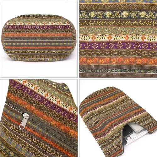 Miniatura 203 de Bolsa de hombro para mujer, de lona en estilo hippie/bohemio para llevar cruzada al hombro, disponible en diferentes colores y estampados