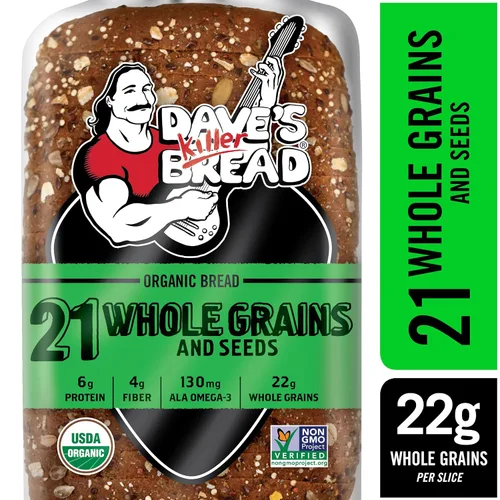 Miniatura 9 de Dave's Killer Bread 21 granos enteros y semillas, pan orgánico de grano entero, pan de 27 onzas