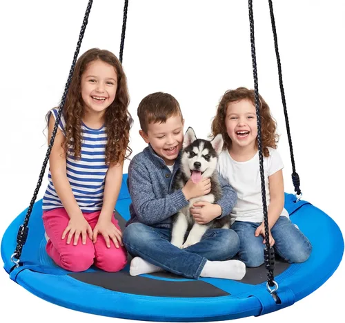 TURFEE - Juego de columpio de árbol de platillo de 102 cm - Capacidad de peso de 45 kg, Oxford 900D impermeable, con correas para colgar, columpios