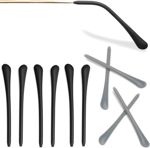Miniatura 10 de KECHIO Puntas de silicona antideslizantes para los extremos de las gafas, almohadillas para los oídos, puntas de tubo, retenedores de gafas, puntas