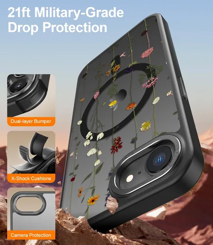 Miniatura 581 de Goodon para iPhone 15 Pro Max con protector de pantalla de privacidad, compatible con Magsafe, funda translúcida mate a prueba de golpes - Linda