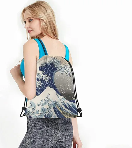 Miniatura 4 de Beabes Bolsas de cordón de arte abstracto Bolsa de mochila Bolsa de gimnasio Bolsa de cordón, Multi-a208, Mochilas de viaje