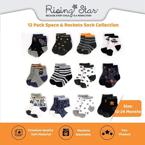 Miniatura 2 de Rising Star Calcetines de bebé para niños y niñas de 0-66-1212-24 meses