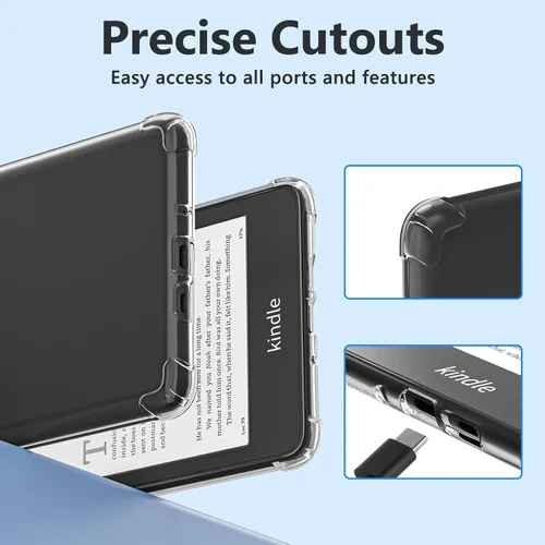 Miniatura 4 de KBCASE Funda transparente para Kindle Paperwhite de 7 pulgadas (12ª generación, 2024) y Kindle Colorsoft Signature Edition 2024, delgada, ligera