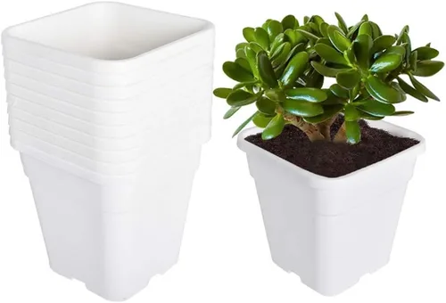 Miniatura 9 de Macetas cuadradas para vivero, macetas de cultivo para plantas de suelo, 0.63 galones, 10