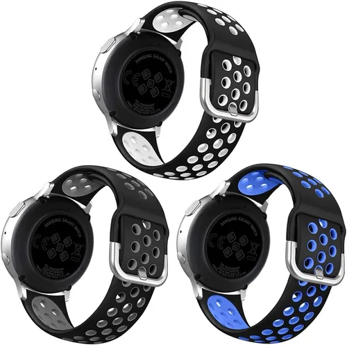 Paquete de 3 correas compatibles con Samsung Galaxy Watch Active 2 de 1.575 pulgadas, 1.732 pulgadas/Active/Galaxy Watch 3 Band 1.614 pulgadas/Watch