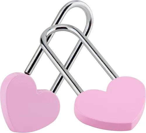 Miniatura 52 de Candado de amor VeYocilk de 3.5" 50mm en forma de corazón, candado de corazón negro para deseos de amor, ideal para bodas, San Valentín