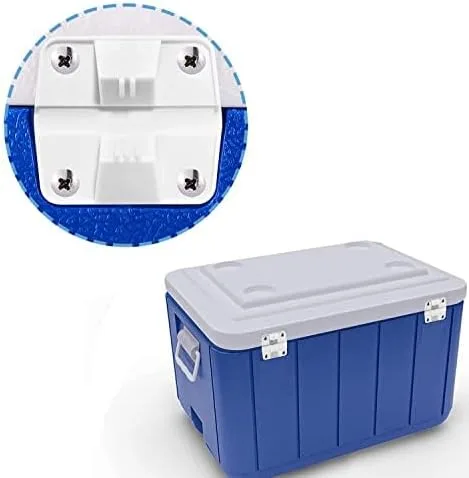 Miniatura 6 de Bisagras de repuesto para refrigeradores, 6 bisagras de repuesto, 24 tornillos, compatibles con Coleman Coolers 5253 6262 6270 reemplazo de bisagras