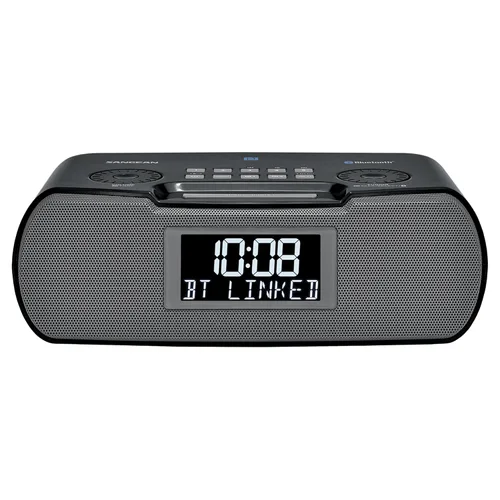 Miniatura 2 de Sangean RCR-20 Radio reloj AM/FM con Bluetooth, entrada auxiliar, carga de teléfono USB, sintonización digital, respaldo de batería, negro