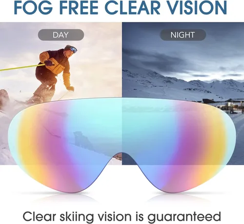 Miniatura 5 de Paquete de 4 gafas de nieve para esquiar, gafas de nieve para hombres, mujeres, niños, jóvenes, adultos, niños y niñas, gafas de snowboard