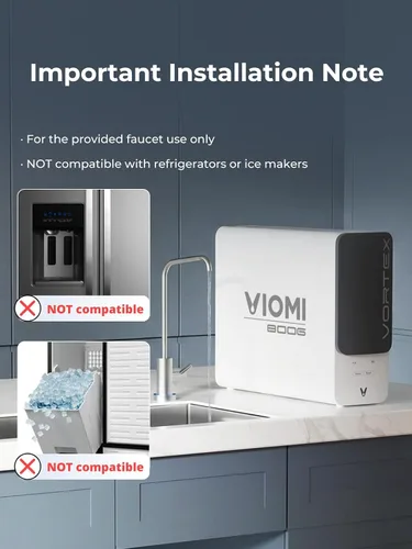 Miniatura 5 de VIOMI Sistema de ósmosis inversa de reducción PFAS 800GPD, certificado NSF/ANSI 42, 53 y 372, filtro de 9 etapas y 48 meses, sistema de filtro