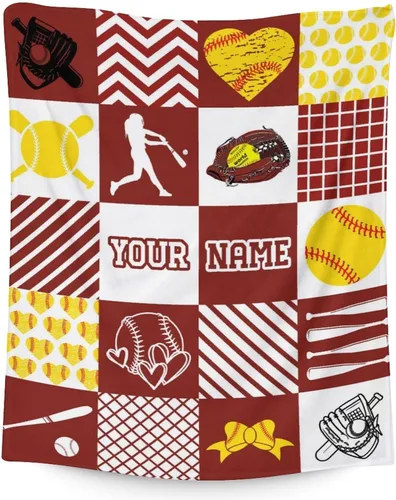 Miniatura 13 de COZYAURA Manta de sóftbol, regalos de equipo de sóftbol para niñas, mujeres y jugadores, 30 x 40 pulgadas, acogedoras mantas mullidas para sofá