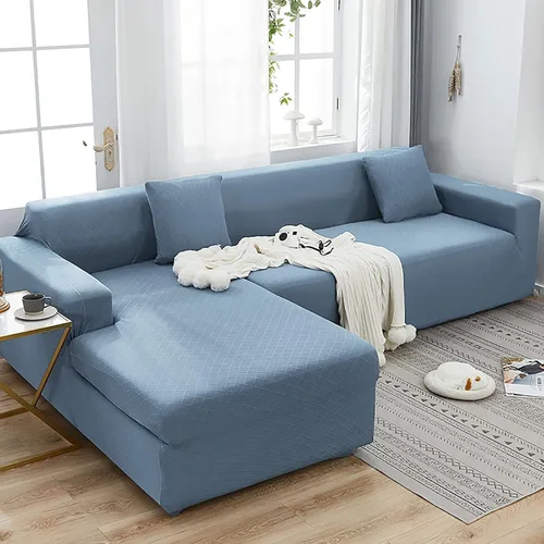 Miniatura 20 de Konsilsa Funda de sofá modular de alta elasticidad, fundas de sofá lavables de jacquard suave con parte inferior elástica, protector de muebles