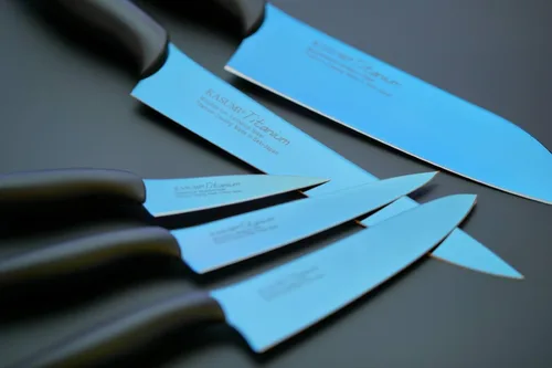 Miniatura 12 de SUMIKAMA KASUMI 22020/RA Cuchillo Kasumi, revestimiento de titanio, cuchillo en forma de espada, fabricado en Japón, 7.9 pulgadas (7.9 in), cuchillo