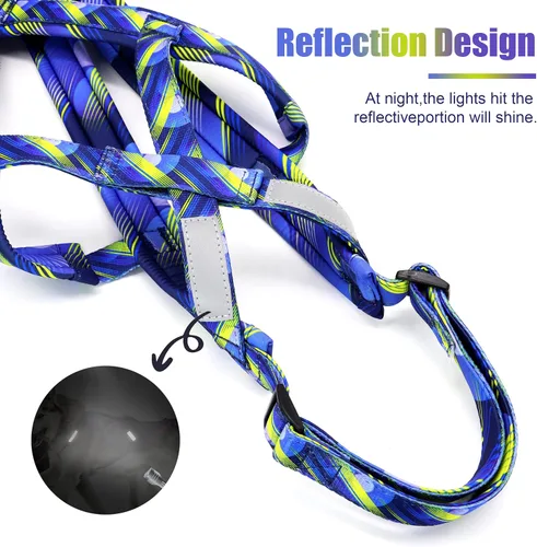Miniatura 4 de PET ARTIST Arnés de tracción de peso para perro, entrenamiento de velocidad, arnés de trineo para perros medianos y grandes, azul, XL