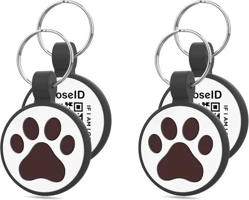 Etiqueta para gatos con código QR, página de visualización de perfil en línea de mascotas, múltiples contactos de emergencia, silicona silenciosa,