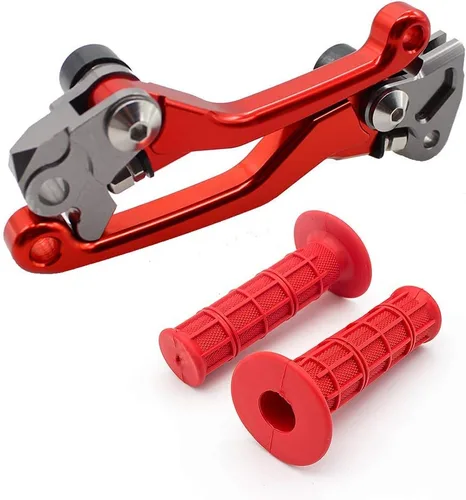 Miniatura 9 de Krace Juego de palancas de freno y embrague CNC para motocicleta todo terreno, compatible con Yamaha YZ65 2018, con agarres de goma de 22 mm de 7/8