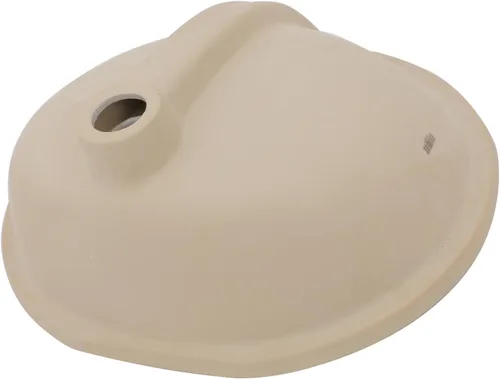 Miniatura 7 de Fregadero ovalado de cerámica para debajo de la encimera, de 19 x 16 pulgadas, lavabo ovalado de porcelana blanca con desbordamiento