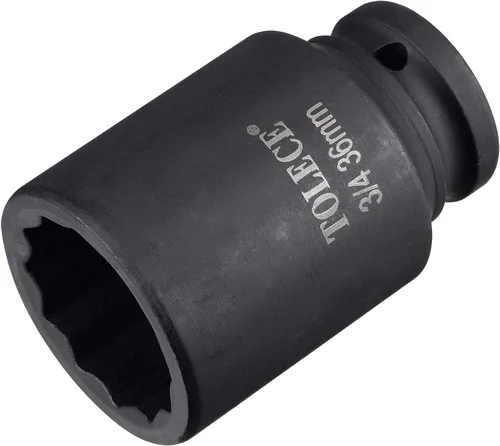 Miniatura 24 de uxcell 3/4-Inch Drive 0.827 in 12-Point Deep Impact Socket, CR-MO Steel 3.071 in Longitud, Tamaños métricos