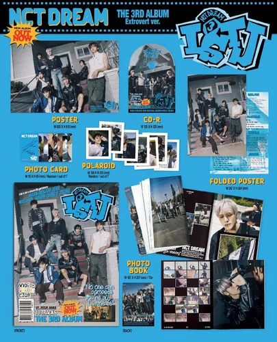 Miniatura 3 de NCT DREAM ISTJ 3rd Album Contents+Sticker+Photocard+Tracking Sealed (PhotoBook Extrovert Version)