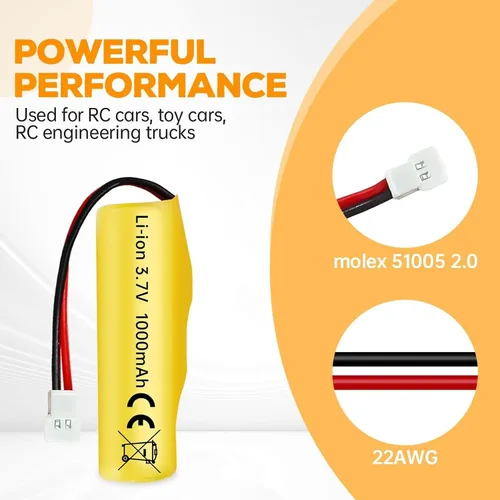 Miniatura 5 de 2 unids 3.7 V 1000 mAh batería de litio y 2 unids cargador USB para SYMA Q9 H126 H131 H118 RH701 Control remoto juguete de alta velocidad barco