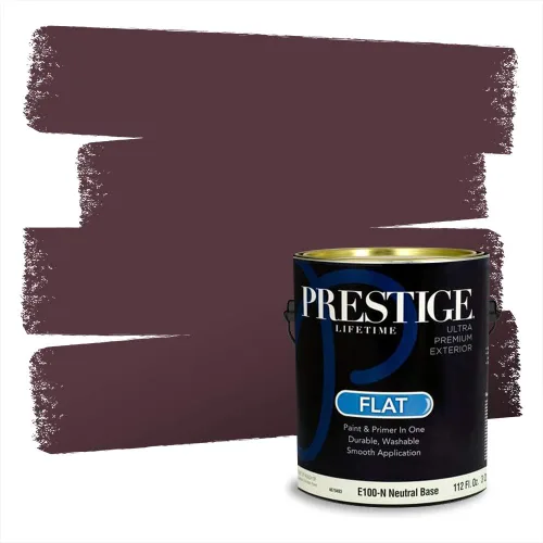 Miniatura 256 de Prestige Paints Pintura exterior e imprimación en uno, 1 galón, plano, coincidencia comparable de Valspar* Amber Rose*