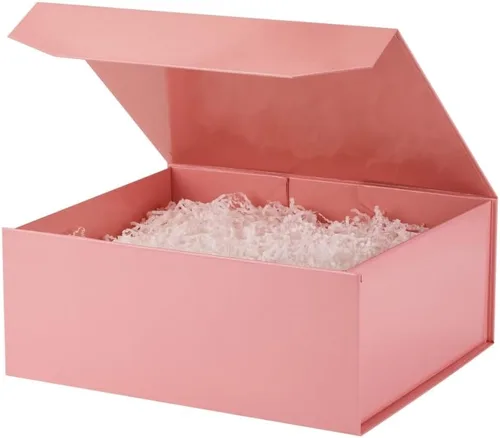Miniatura 32 de 5 cajas de regalo rosa con cinta de 9.5 x 7 x 4 pulgadas, caja de regalo resistente con tapa para embalaje de regalo, cajas de almacenamiento