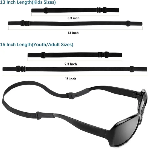 Miniatura 2 de SHINKODA Paquete de 6 correas para gafas - Cordón universal para anteojos - Cordón retenedor de gafas para lectura, seguridad, deportes y gafas