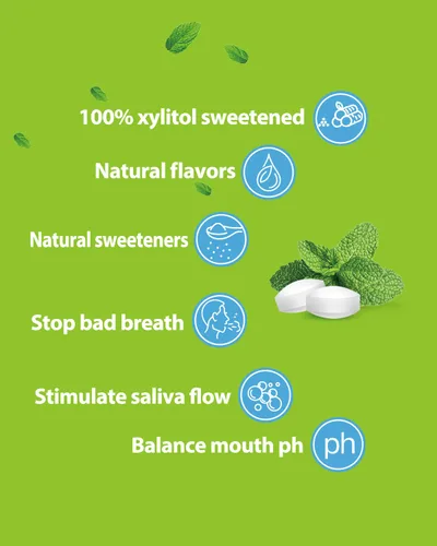 Miniatura 5 de DC24 DAILY CARE - Mentas 100% xilitol Sin aspartamo, sin azúcar, veganas, sin gluten y aptas para dietas keto Mentas con sabor natural a menta