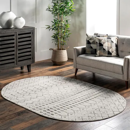 Miniatura 30 de nuLOOM Alfombra decorativa Blythe marroquí, 2 'x 3', gris oscuro