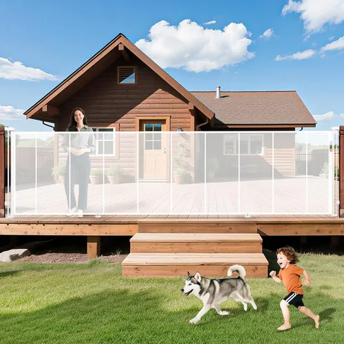 Miniatura 14 de Puertas retráctiles para bebés de 236 pulgadas, puerta para perros extra ancha, puerta de seguridad para niños y mascotas de 42 pulgadas de alto