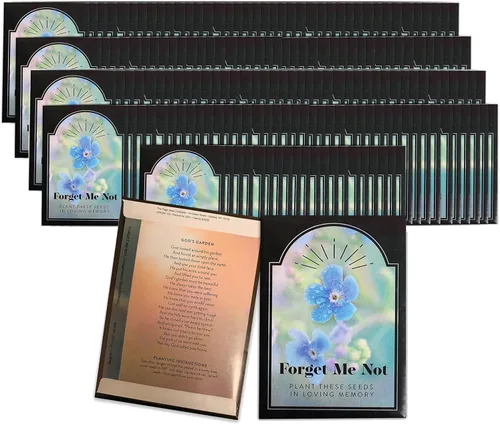 Miniatura 8 de 50 paquetes de semillas conmemorativas de Funeral Favors Forget Me Not - 50 paquetes de semillas individuales - Celebración de la vida - Recuerdos