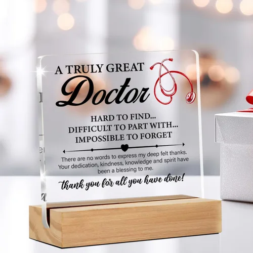 Miniatura 4 de Regalos de agradecimiento para mujeres y hombres, regalos de agradecimiento para médicos, un verdadero doctor difícil de encontrar, letrero