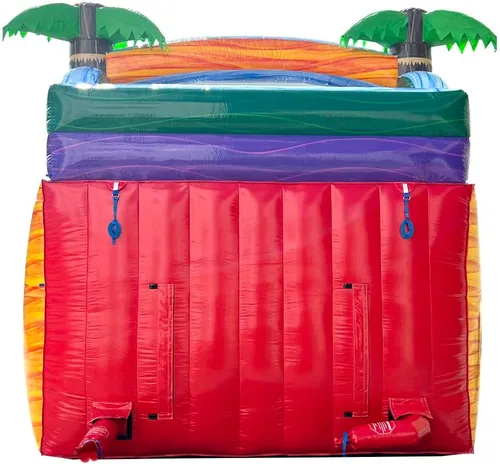 Miniatura 7 de TentandTable Tobogán acuático inflable de doble carril para niños y adultos, diversión acuática gigante de grado comercial, incluye soplador de aire