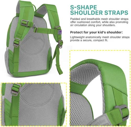 Miniatura 7 de MOUNTAINTOP Mochila infantil para niños y niñas, bolsa de jardín de infantes preescolar