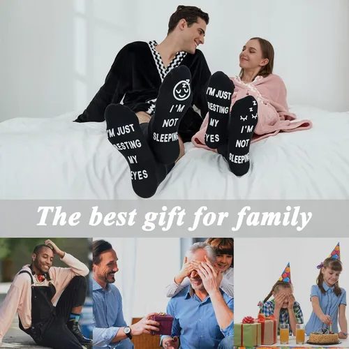 Miniatura 6 de Regalos de cumpleaños para hombres, papá, padre, marido, abuelo, calcetines para hombre, regalos para él, divertidas ideas de calcetines para el día