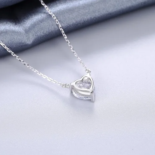 Miniatura 3 de Bo&Pao Collar de plata de ley 925 con circonita cúbica, 18 pulgadas, ajustable, Circonia cúbica