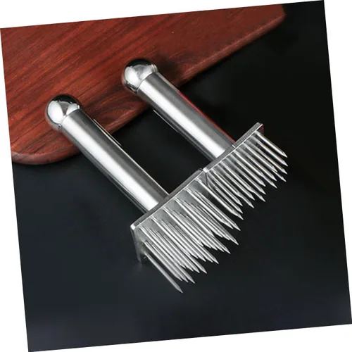 Miniatura 2 de Herramienta ablandadora de carne de acero inoxidable con 28 pines, mazo de cocina de mano para ablandar cerdo, carne de res, pollo y pavo, fácil