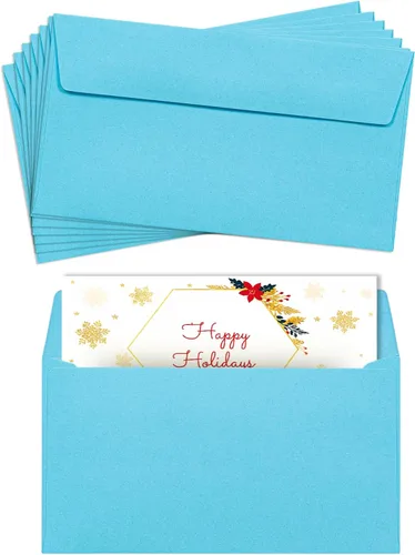 Miniatura 10 de Sobres negros autosellados #6 3/4, paquete de 25 sobres de colores, tamaño carta de 6 1/2 x 3 5/8 pulgadas, sobres de negocios para tarjetas