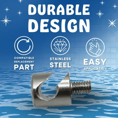 Miniatura 3 de Poolzilla Paquete de 5 tornillos de pared de acero inoxidable de 3 pulgadas para cubierta de seguridad de piscina, instala fácilmente la cubierta